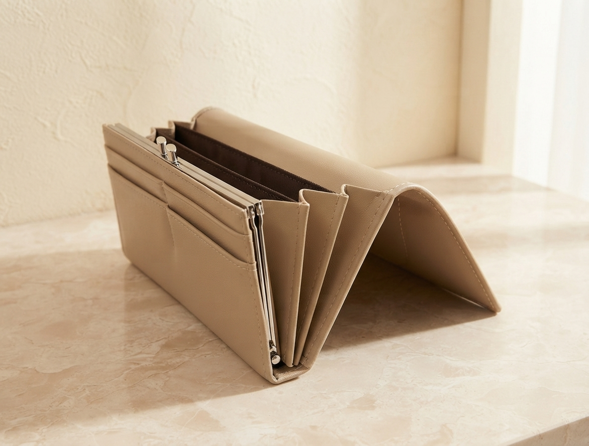 Beige  Camel Brown Premium PU Leather Wallet