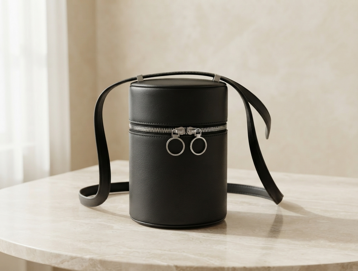 Black Soft Leather Sling Bag