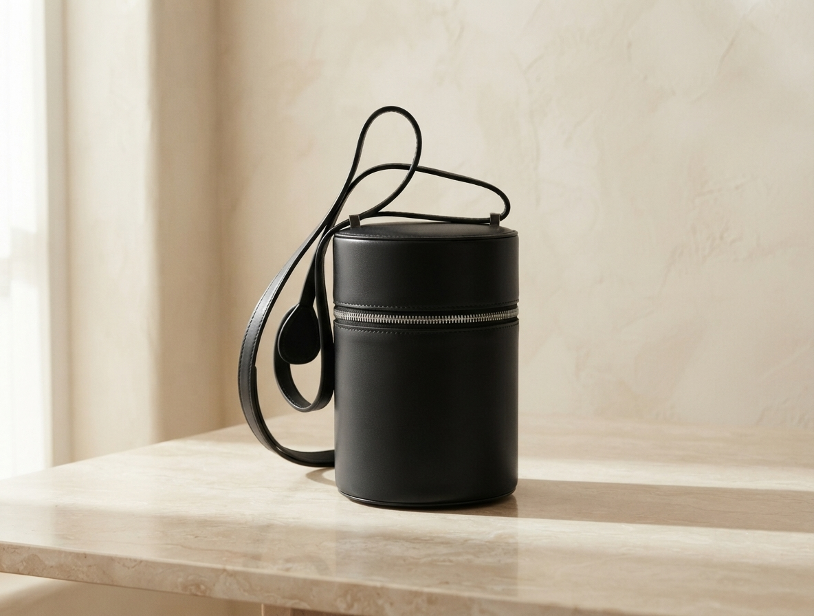 Black Soft Leather Sling Bag