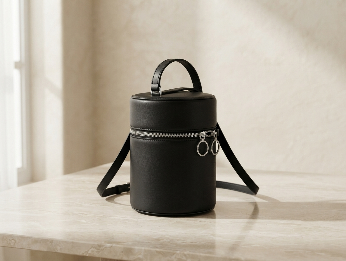 Black Soft Leather Sling Bag