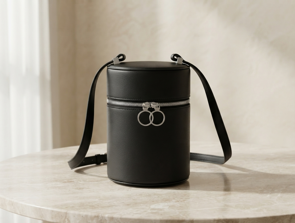Black Soft Leather Sling Bag