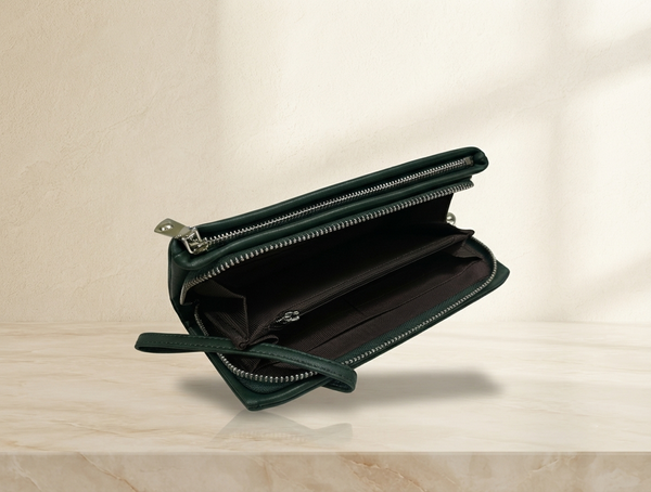Bottle Green Premium PU Leather Wallet