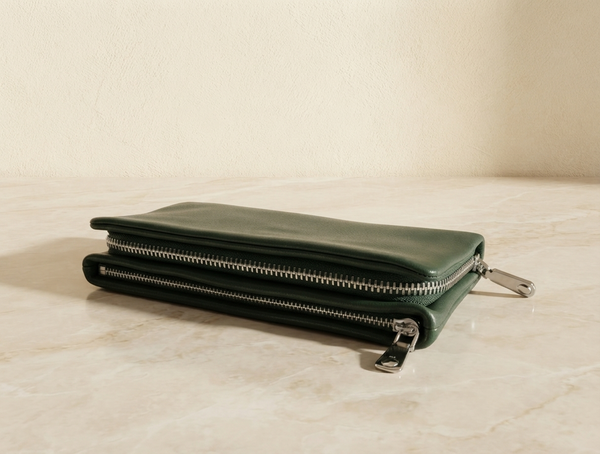 Bottle Green Premium PU Leather Wallet