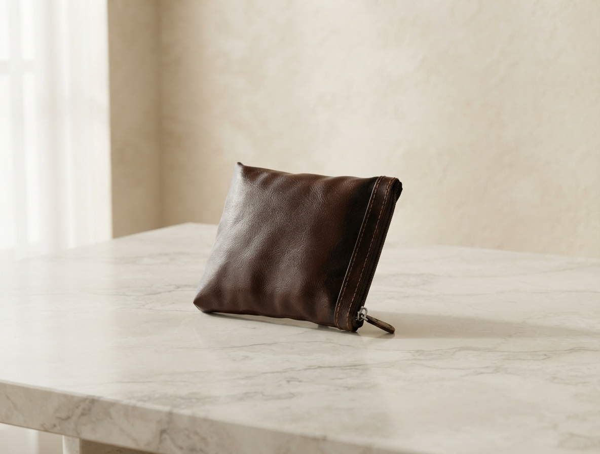 Coffee Brown Soft Leather Coin Purse