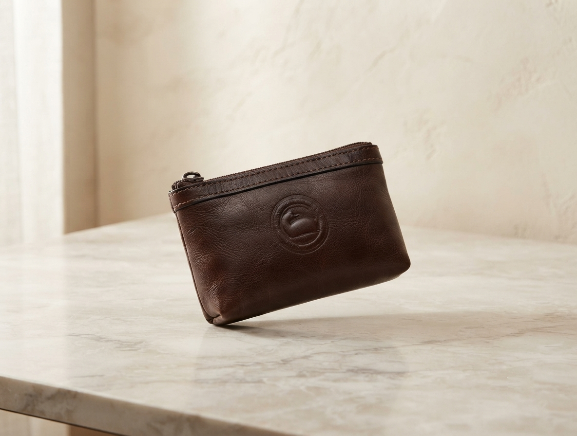 Coffee Brown Soft Leather Coin Purse