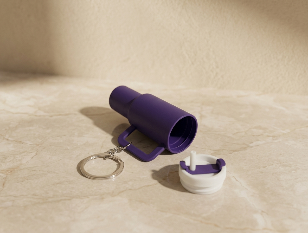 Tumbler Style Keychain - Plastic Accessory