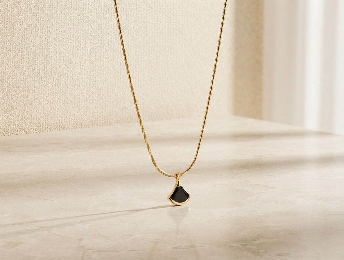 Minimal Gold-Plated Snake Chain Pendant