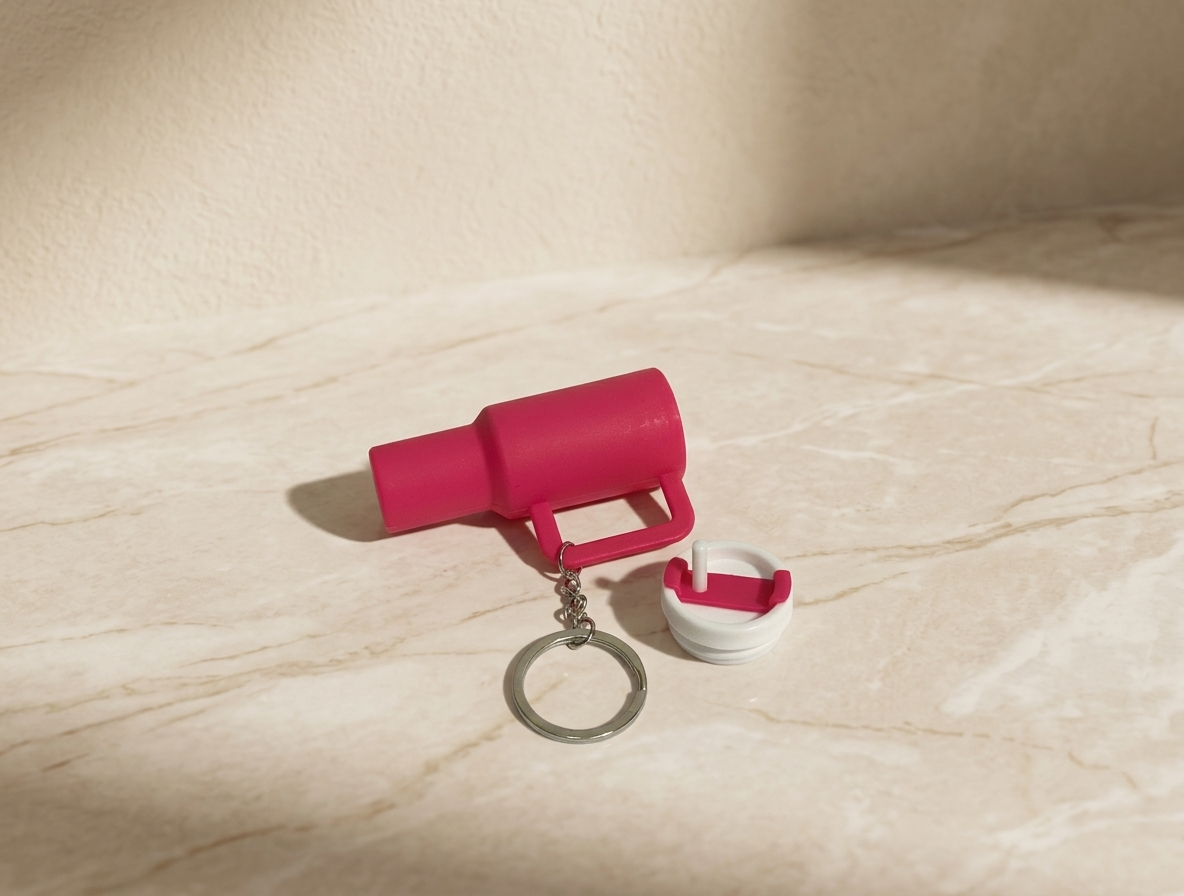 Tumbler Style Keychain - Plastic Accessory