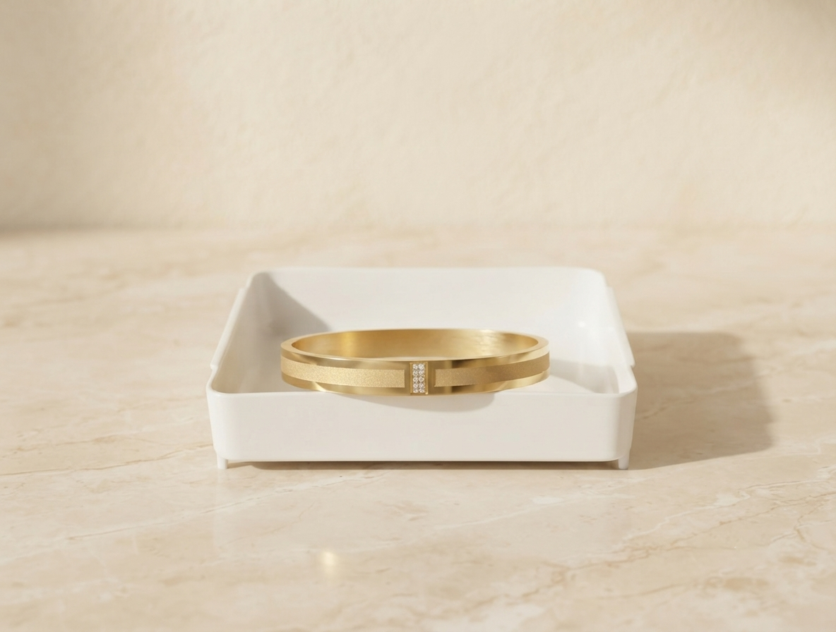 Mens Open Cuff Bracelet - Golden