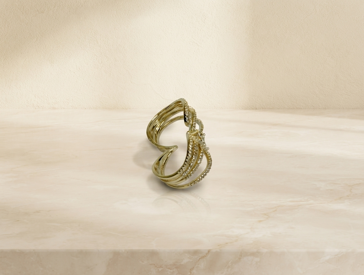 Double Finger Ring (Anti-tarnish Gold Plated)