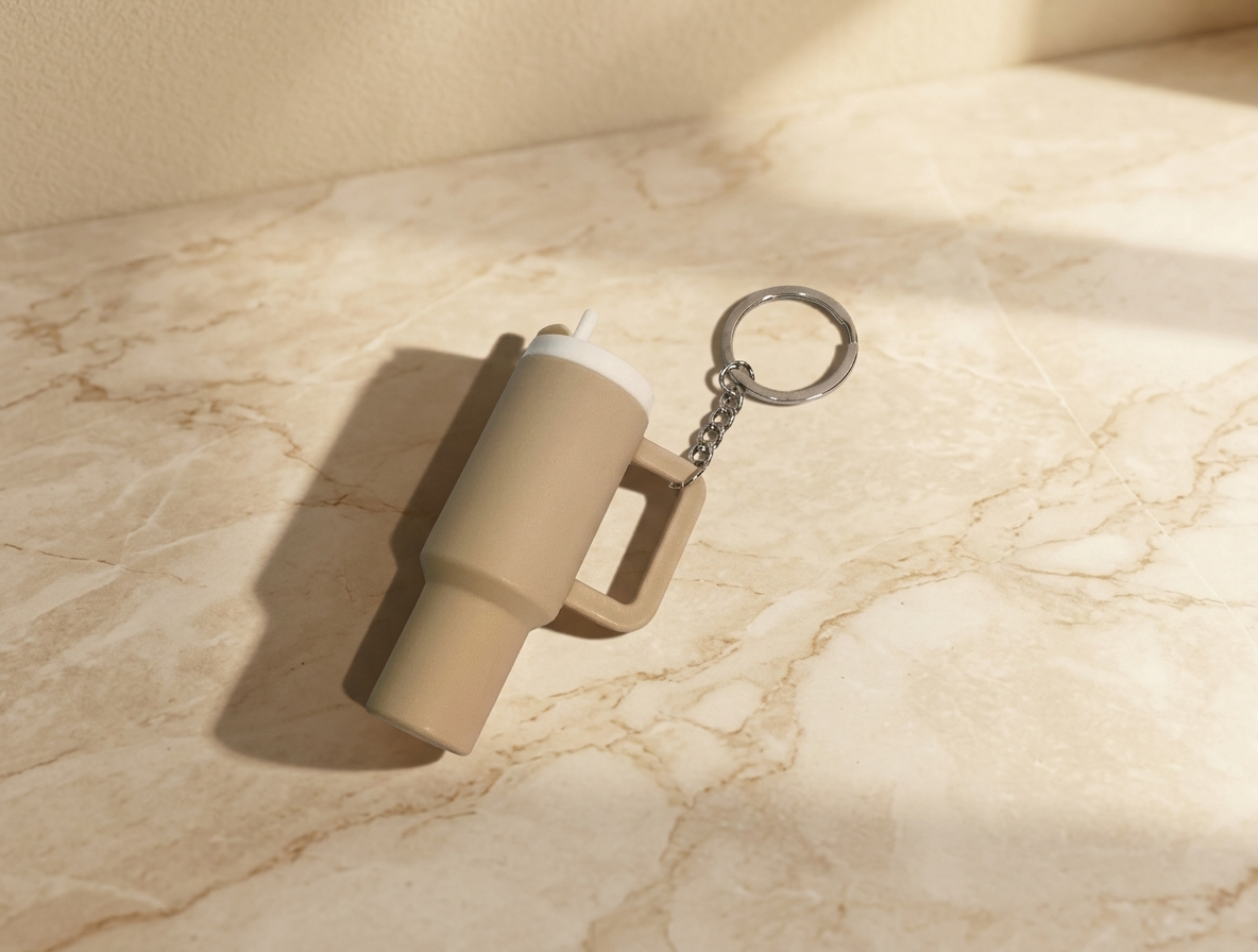 Tumbler Style Keychain - Plastic Accessory