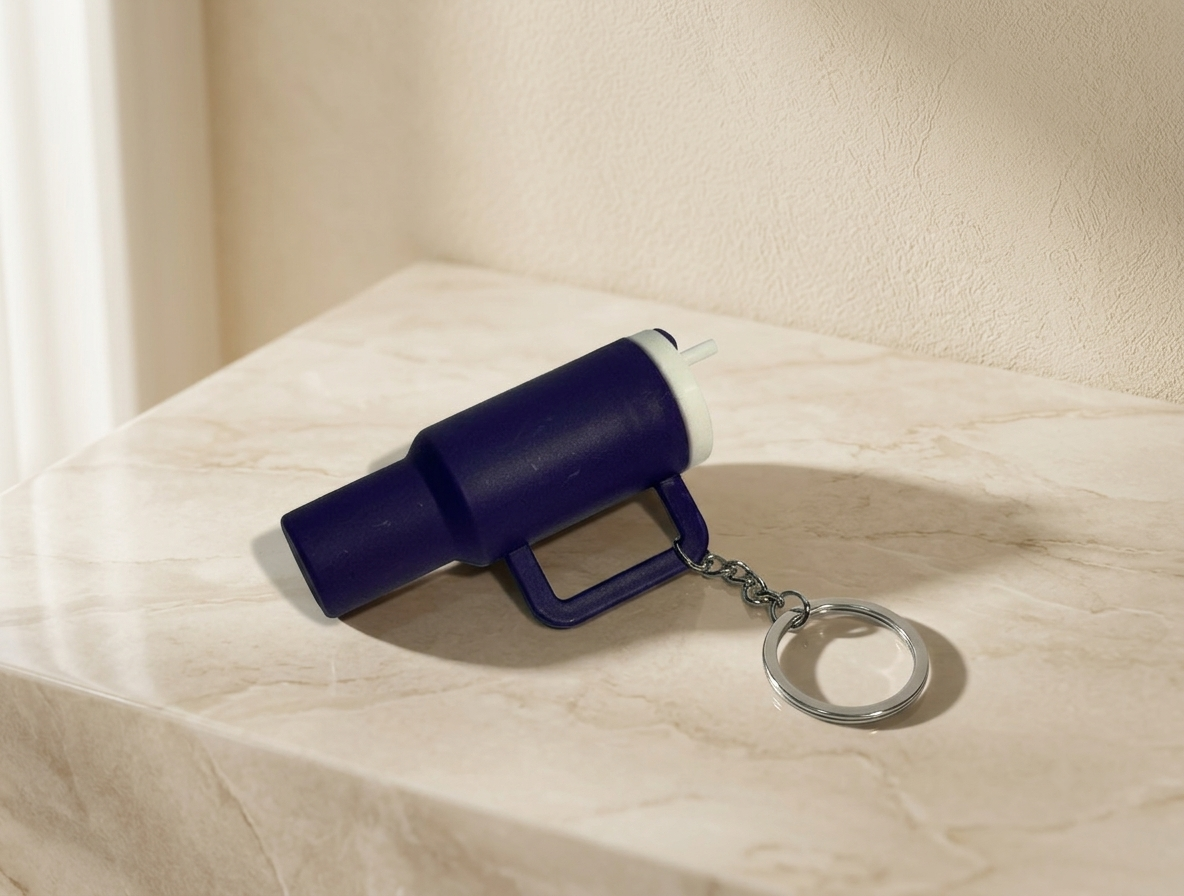 Tumbler Style Keychain - Plastic Accessory