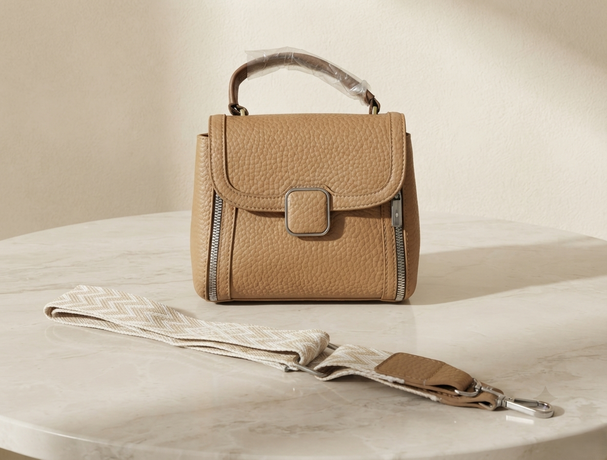 Velara Classic Brown Mini Handbag