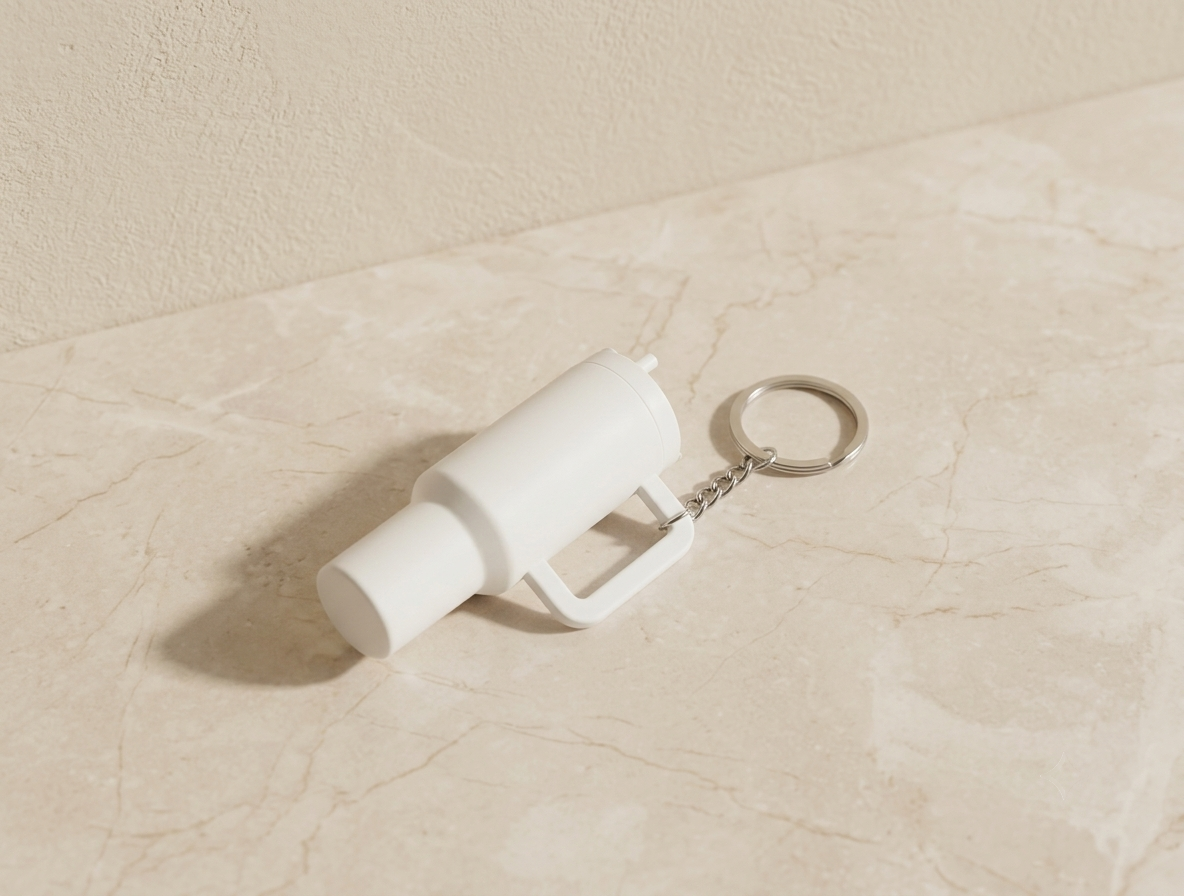 Tumbler Style Keychain - Plastic Accessory