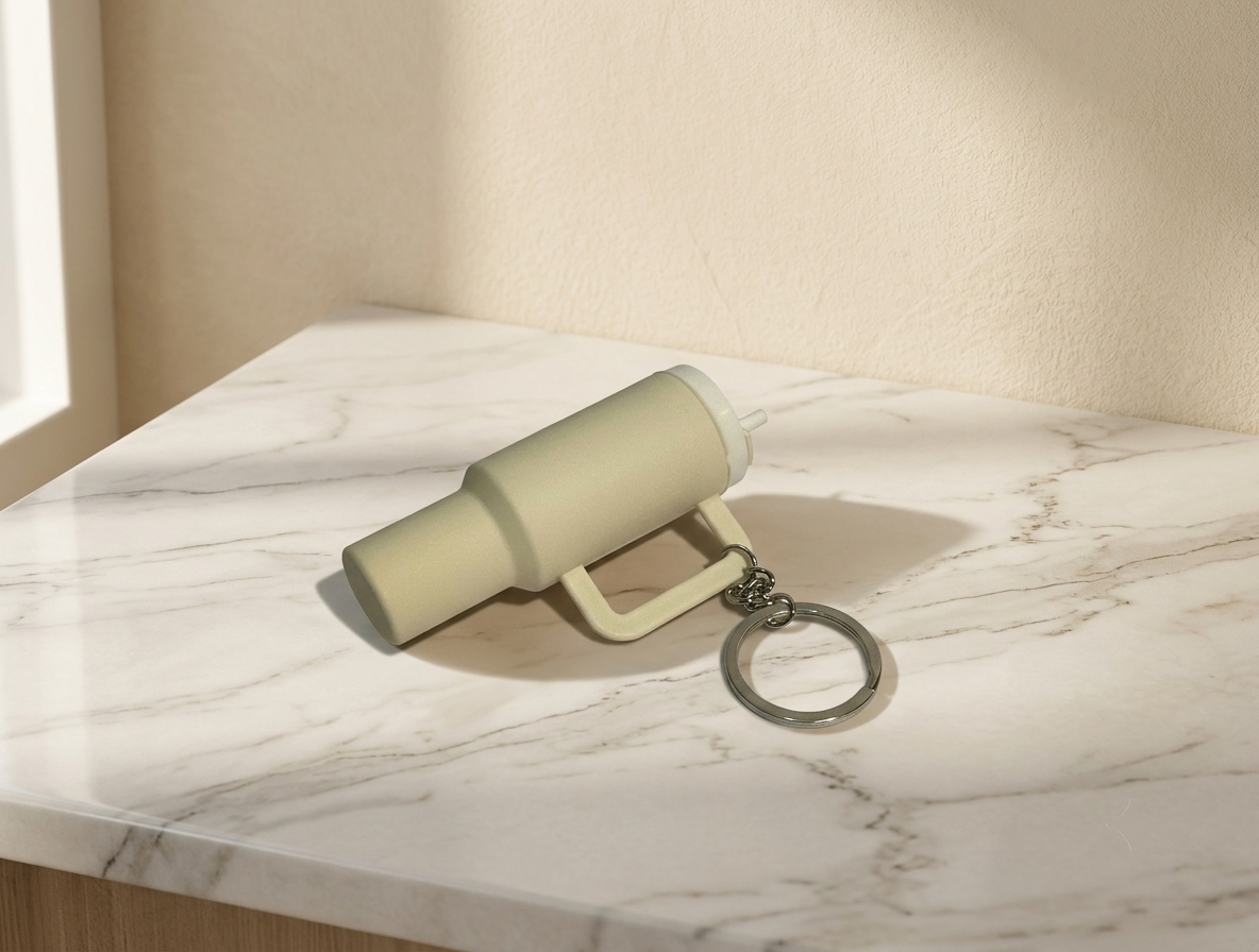 Tumbler Style Keychain - Plastic Accessory
