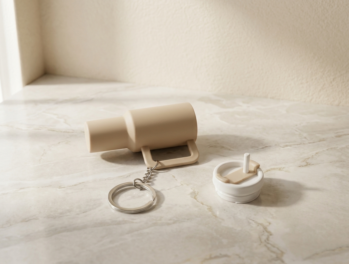 Tumbler Style Keychain - Plastic Accessory