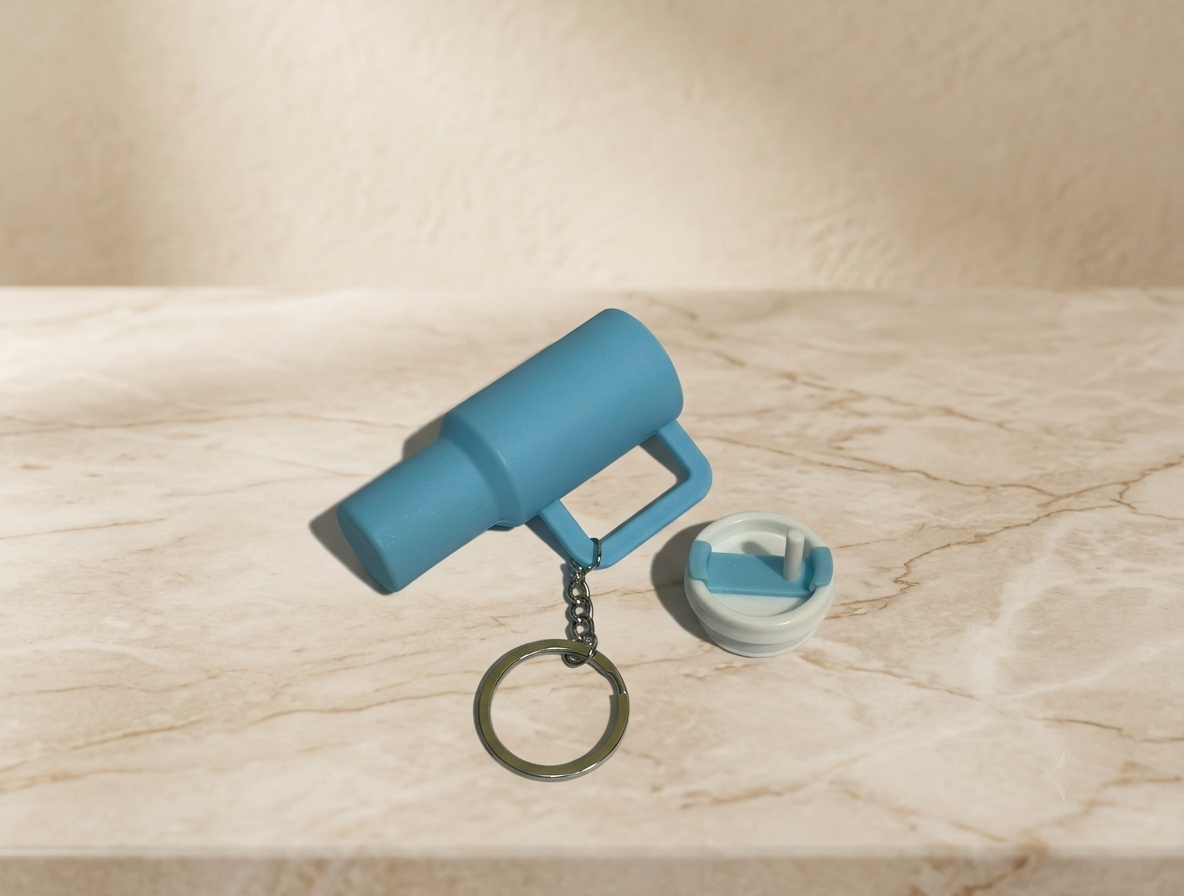 Tumbler Style Keychain - Plastic Accessory