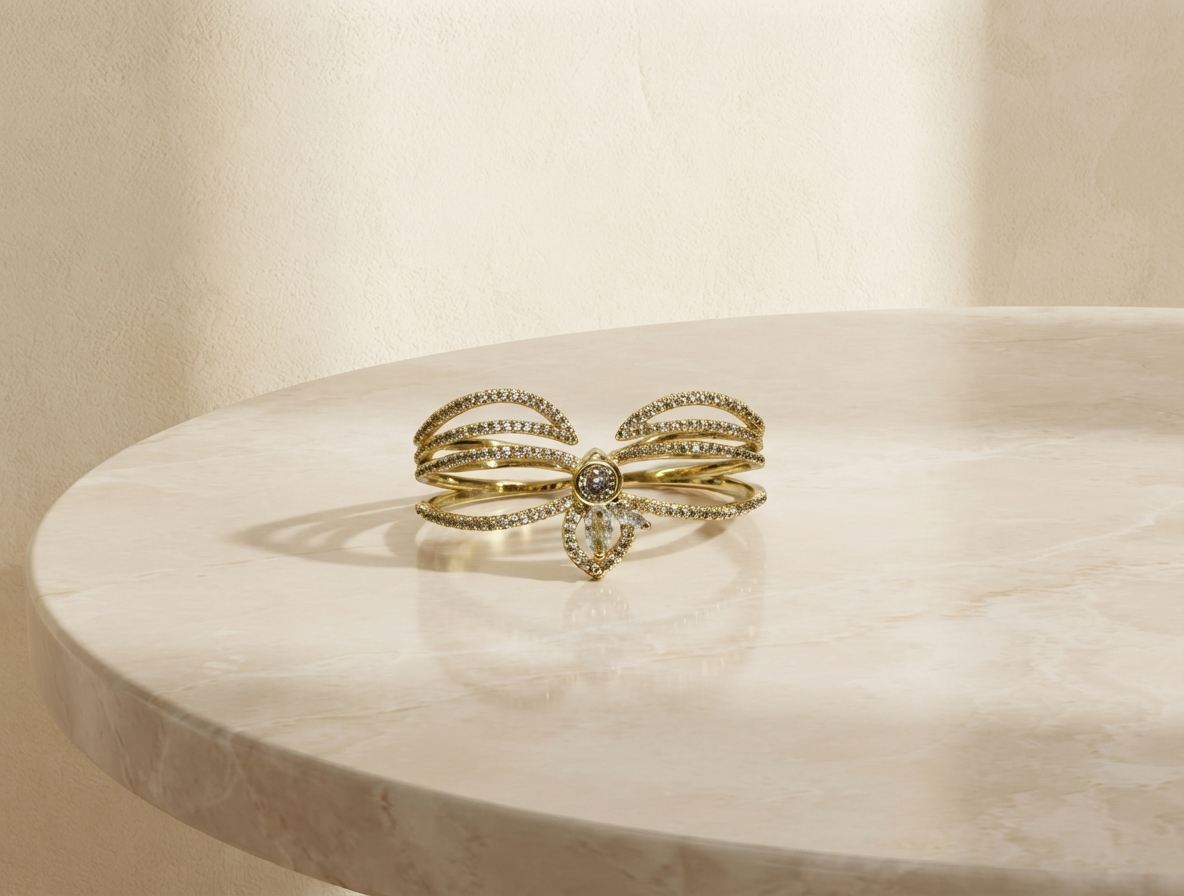 Double Finger Ring (Anti-tarnish Gold Plated)