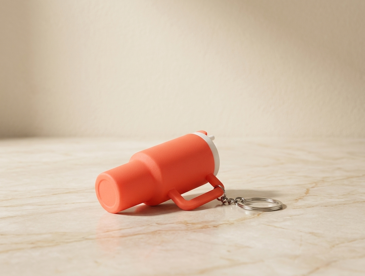 Tumbler Style Keychain - Plastic Accessory