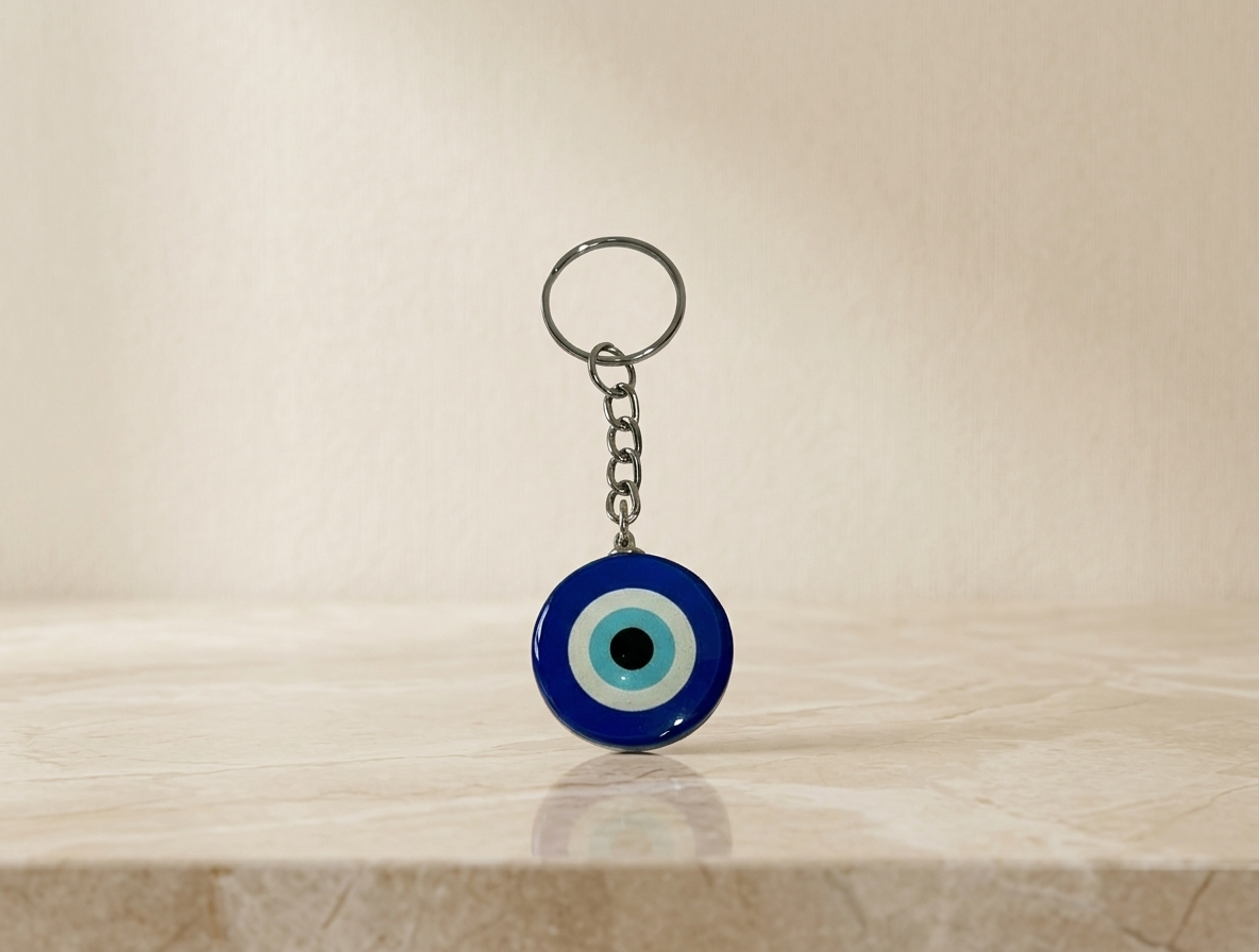 Evil Eye Keychain - Silver Chain Accessory