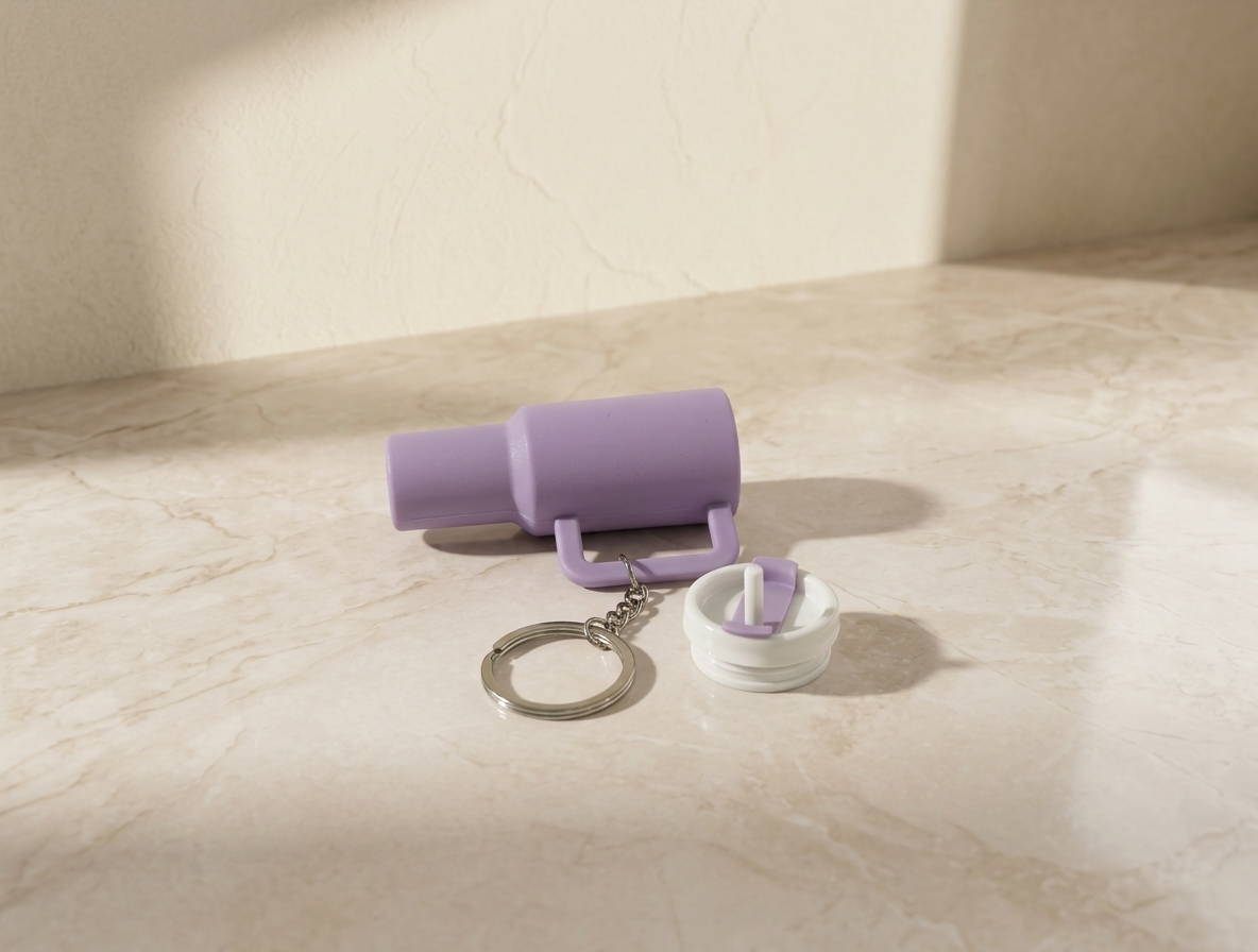 Tumbler Style Keychain - Plastic Accessory