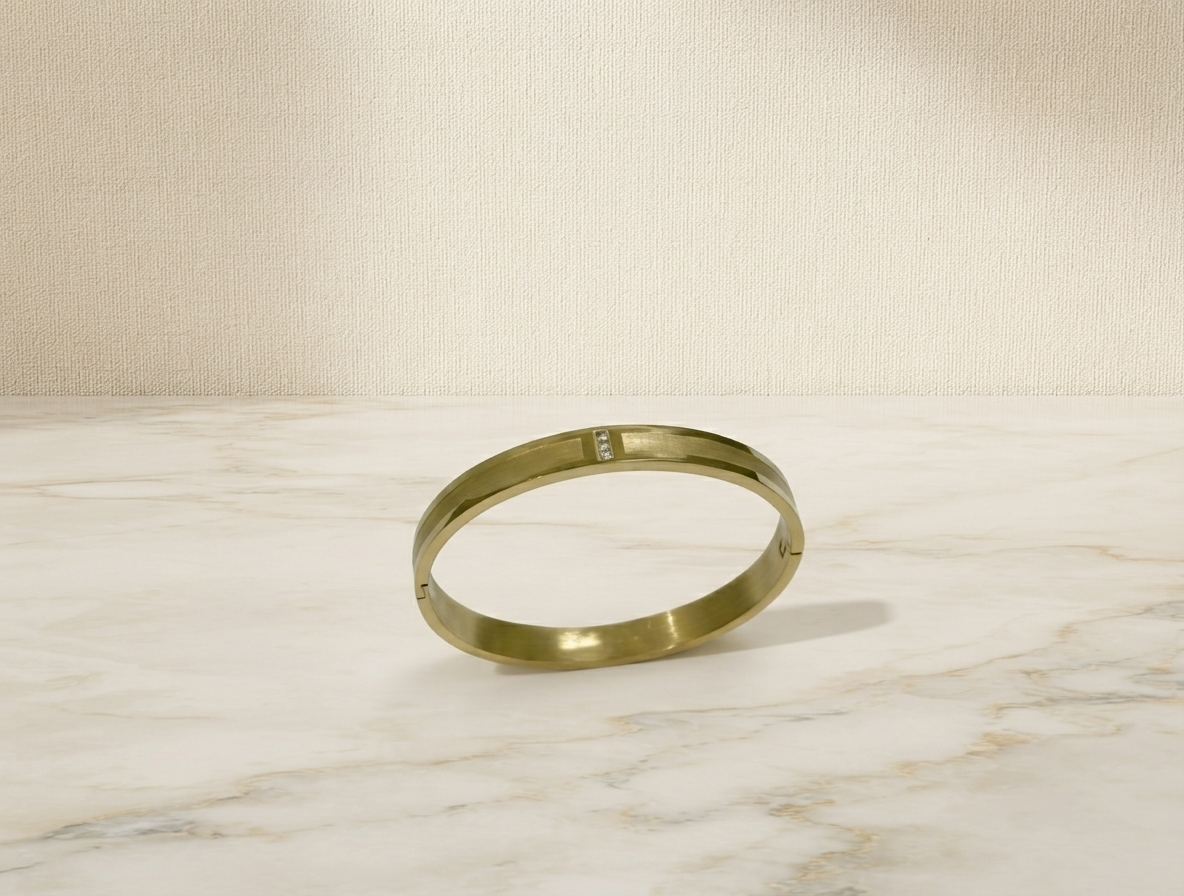 Mens Open Cuff Bracelet - Golden