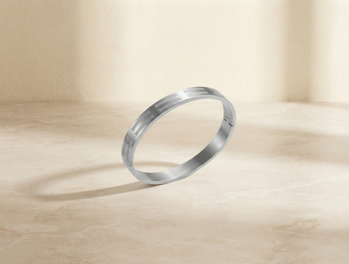 Men's Stainless Steel Open Cuff Bracelet