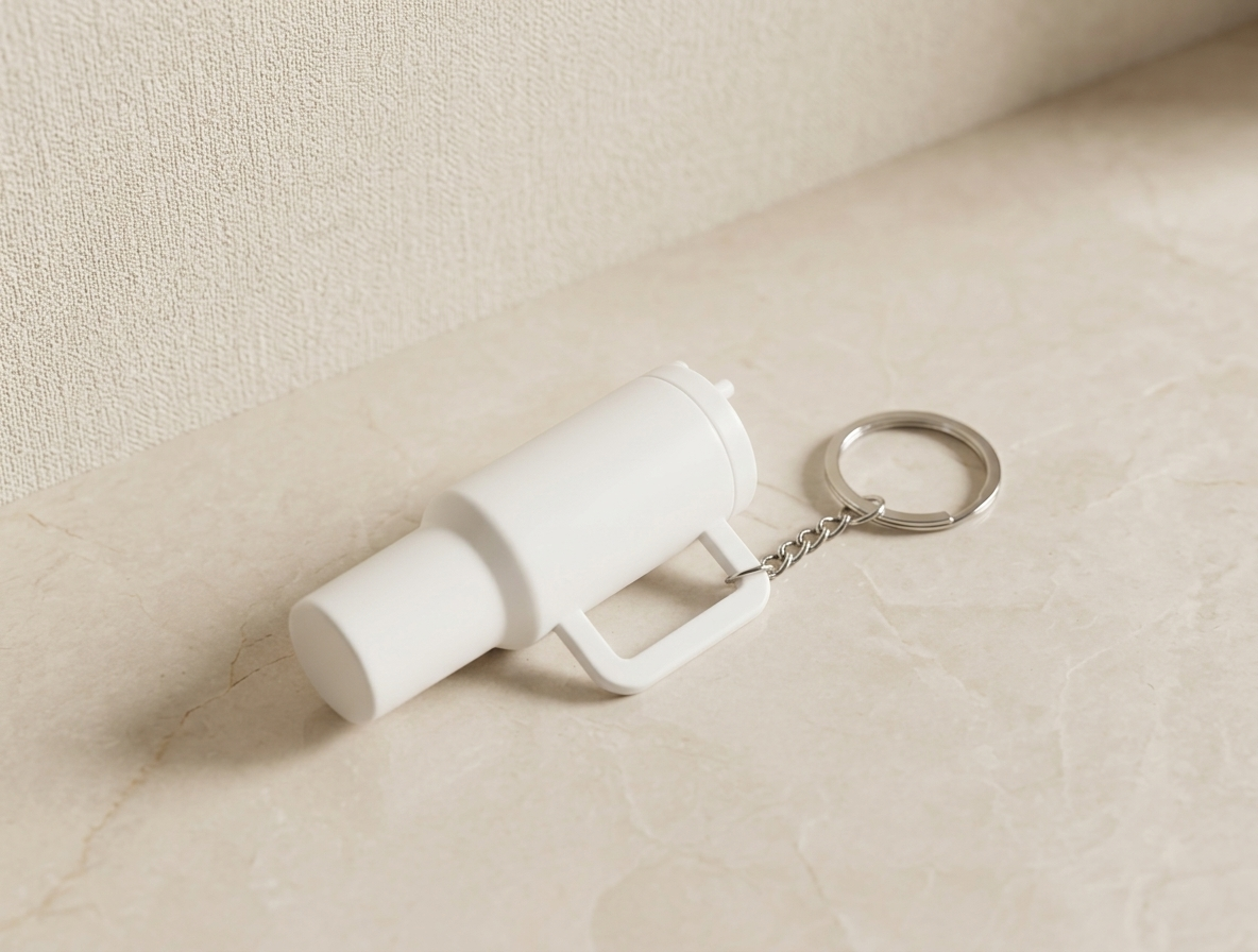 Tumbler Style Keychain - Plastic Accessory