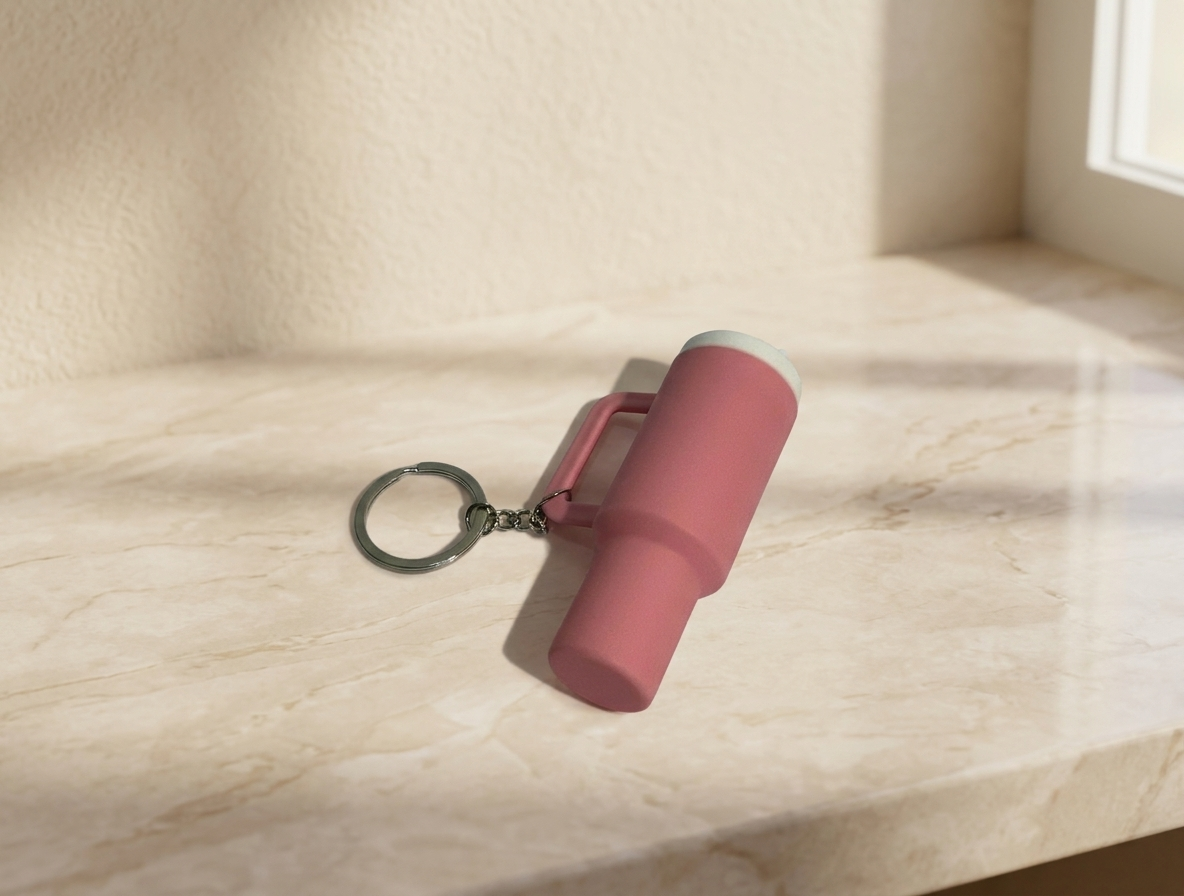 Tumbler Style Keychain - Plastic Accessory