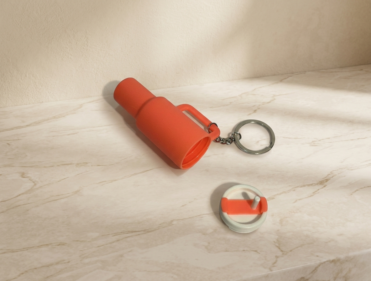 Tumbler Style Keychain - Plastic Accessory