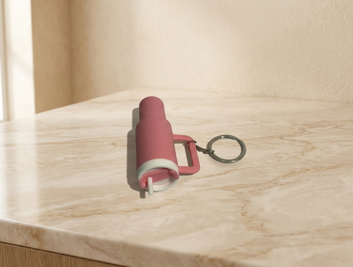 Tumbler Style Keychain - Plastic Accessory