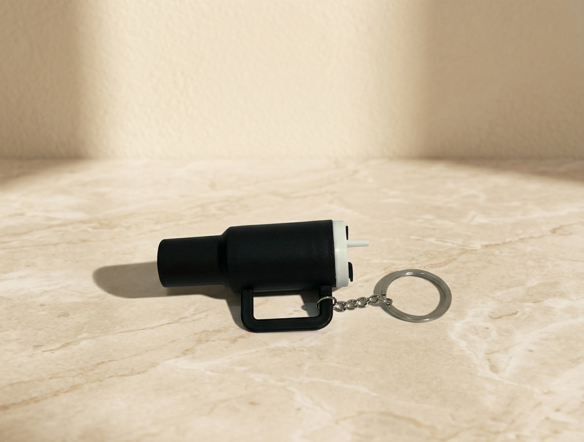 Tumbler Style Keychain - Plastic Accessory