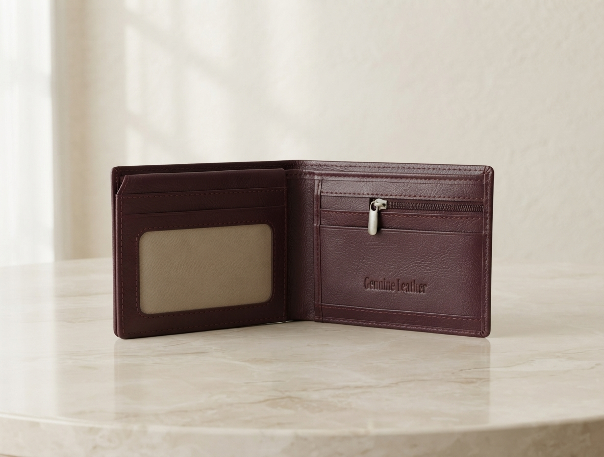 Leather Brown PU Leather Wallet