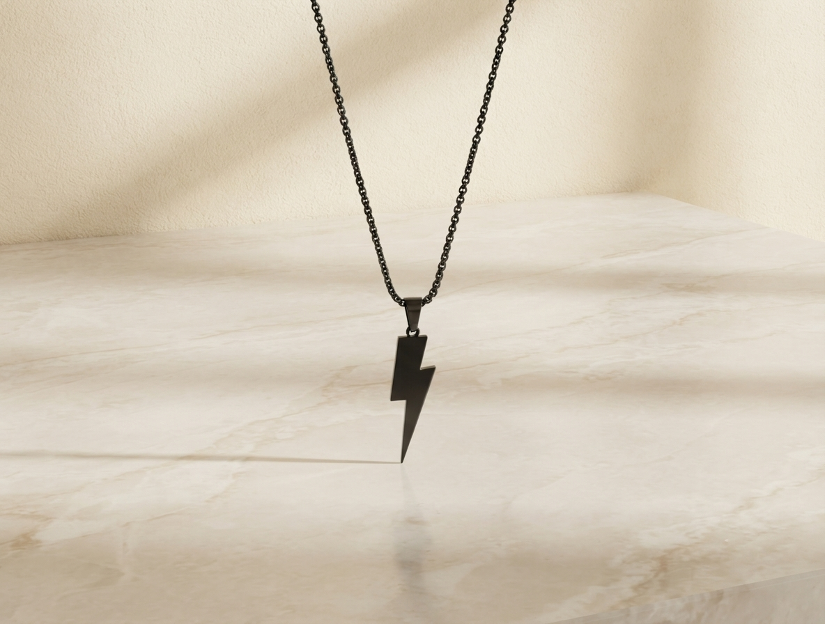 Black Stainless Steel Chain Locket