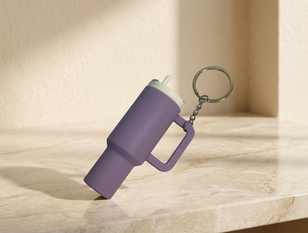 Tumbler Style Keychain - Plastic Accessory
