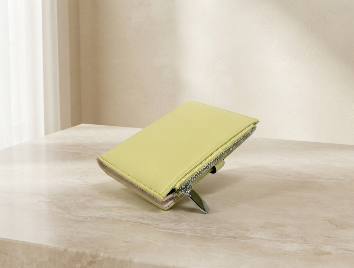 Lemon Yellow PU Leather Wallet