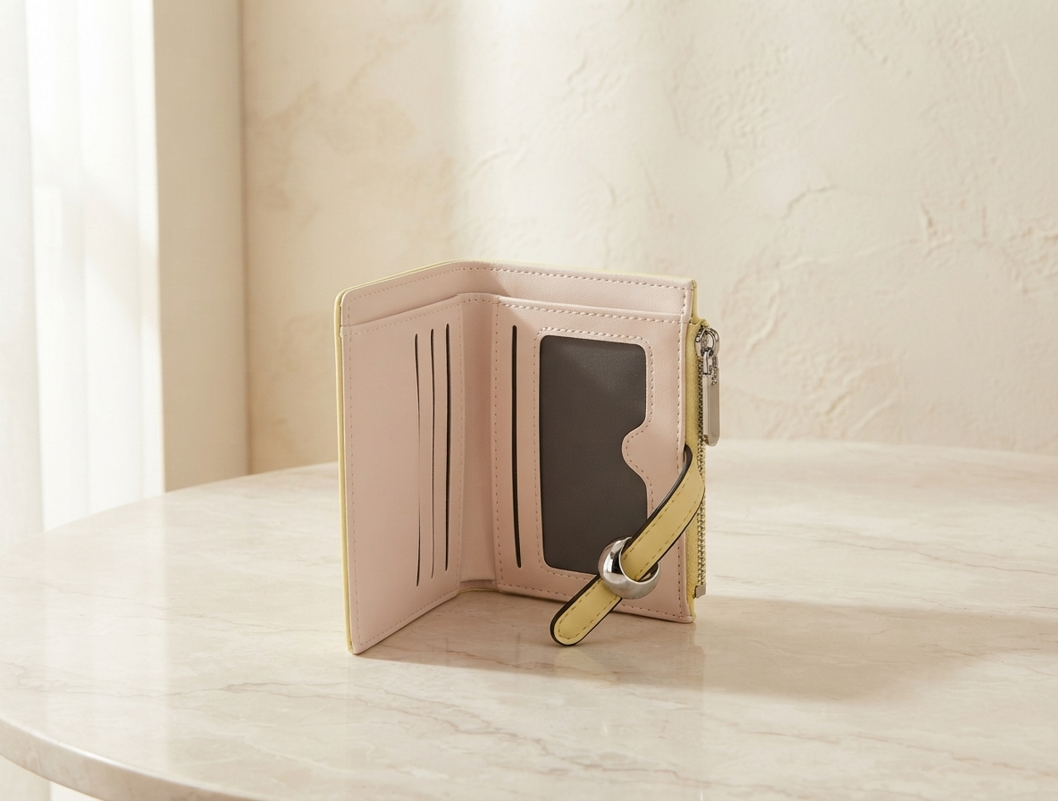 Lemon Yellow PU Leather Wallet