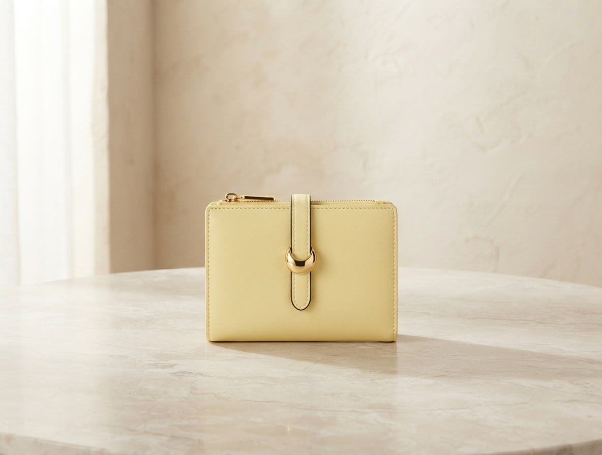 Lemon Yellow PU Leather Wallet