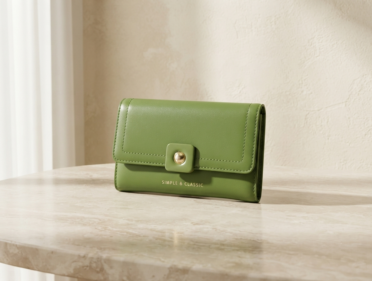 Lime Green PU Leather Wallet