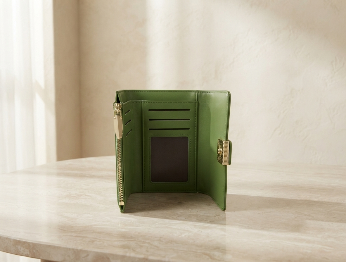 Lime Green PU Leather Wallet