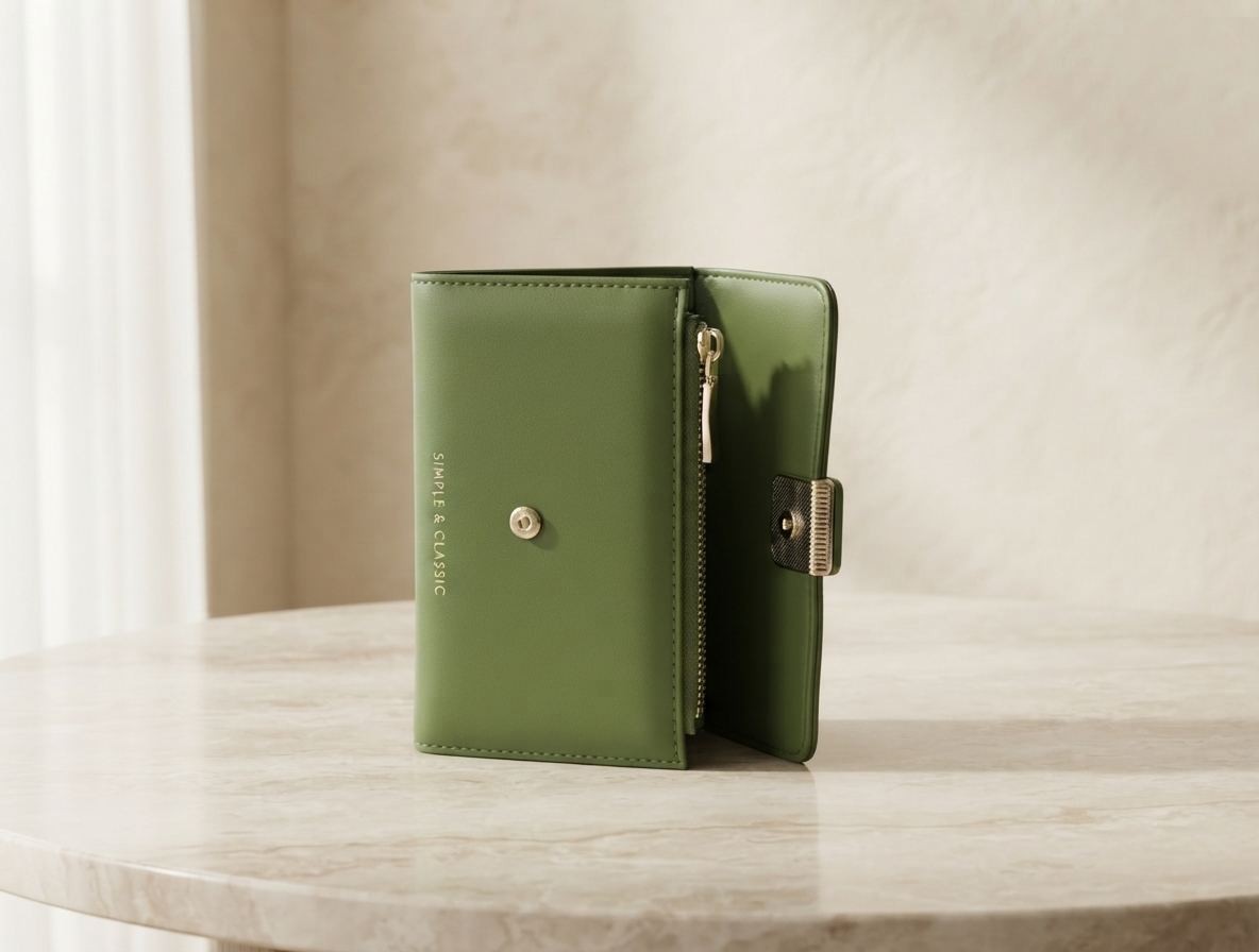 Lime Green PU Leather Wallet