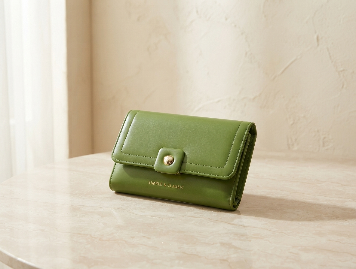 Lime Green PU Leather Wallet